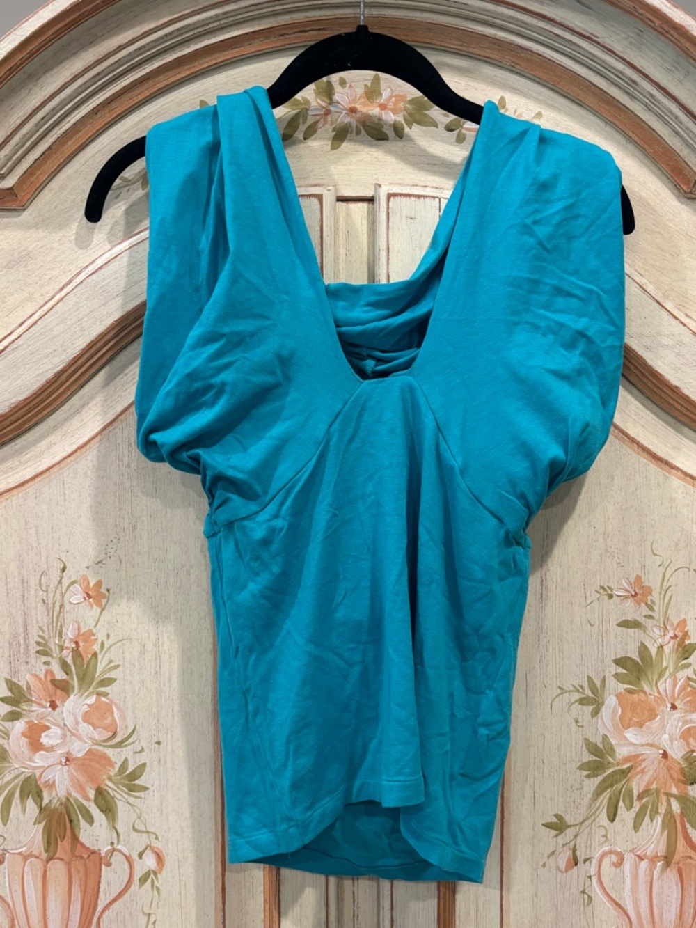 Ralph Lauren Blue Label Turquoise Cotton Halterneck Top Size M